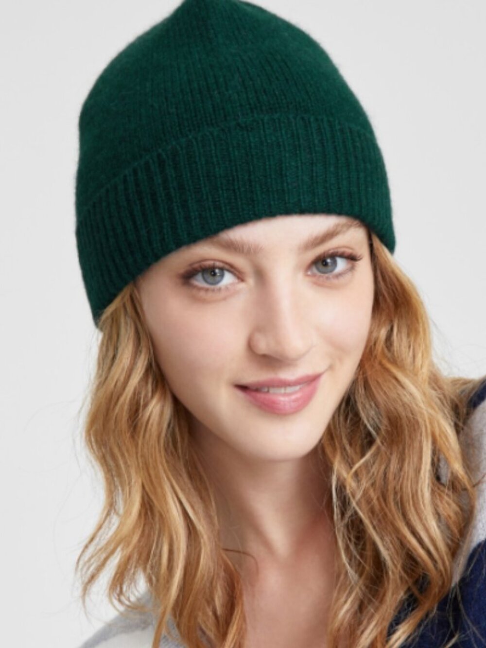 Charter Club 100% Cashmere Cuffed Beanie Green One Size 00036